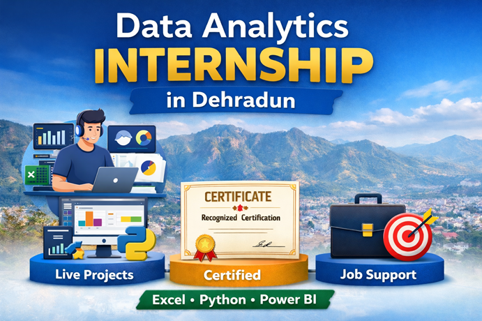 Data Analytics Internship in Dehradun with live projects and practical training