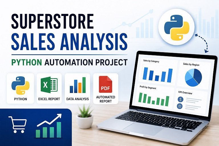 superstore sales analysis python automation