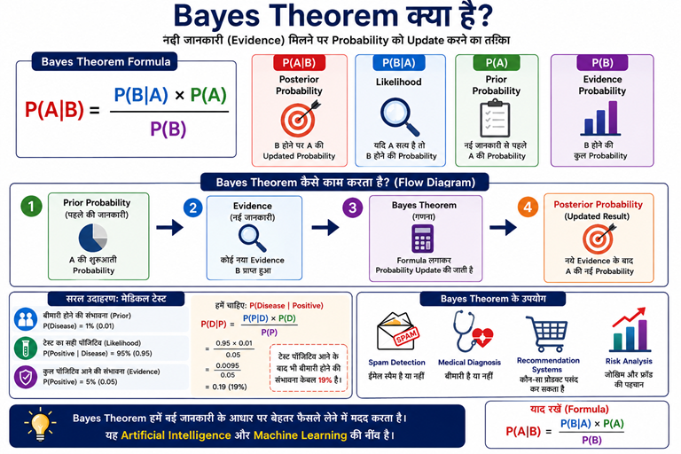 Bayes Theorem Explained in Hindi